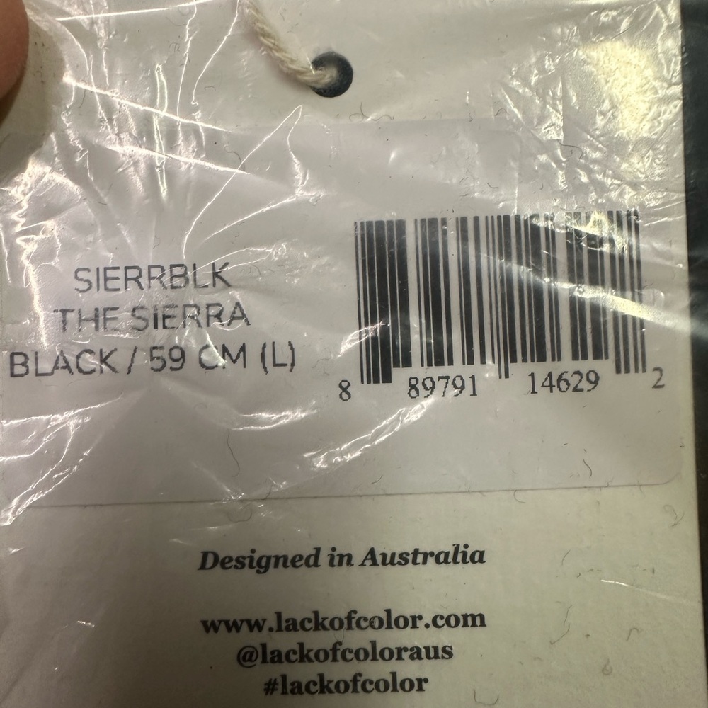 Lack of Color The Sierra Black Wide Brim Hat Size Large 59cm - Picture 5 of 5